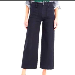 J. Crew Point Sur Wide Leg Crop Black